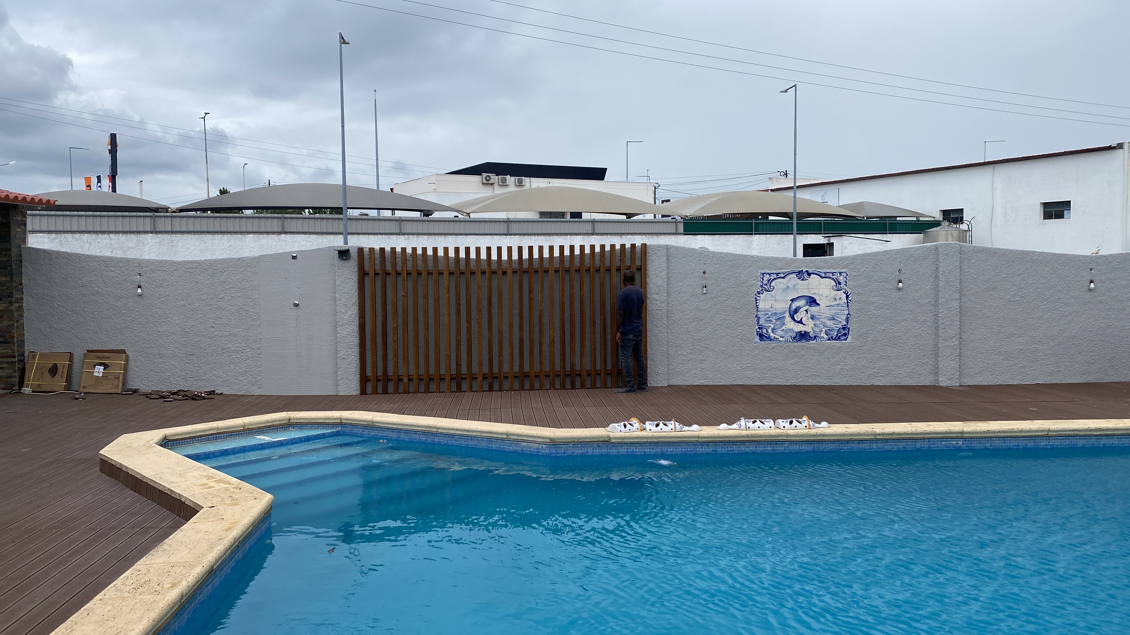 Obra Taipadas - deck, anexo e casa